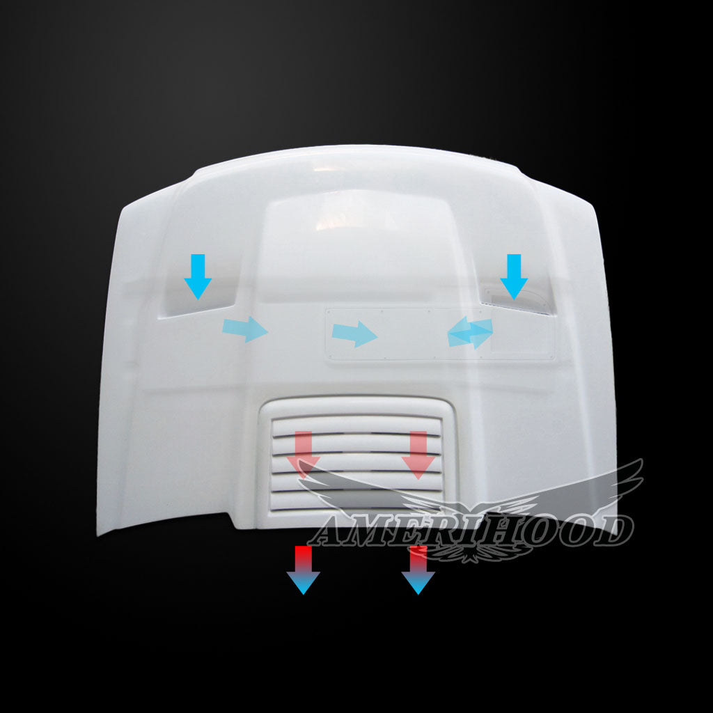 GMC Sierra 3500HD 2007-2010 Cowl Type-2 Style Functional Ram Air Hood